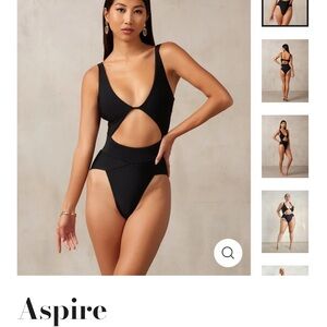 Aspire Black Women Swim One Piece